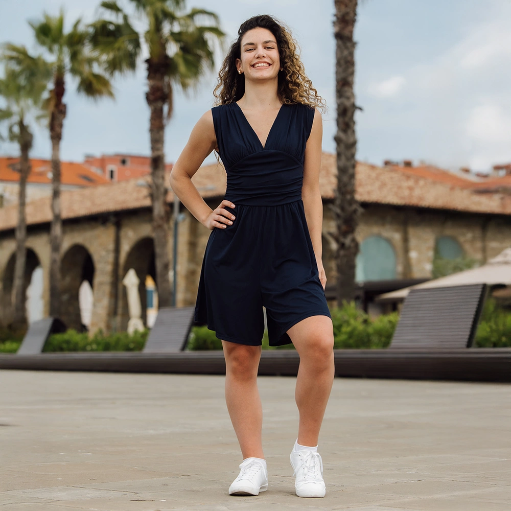 Kurzer Jumpsuit Navy