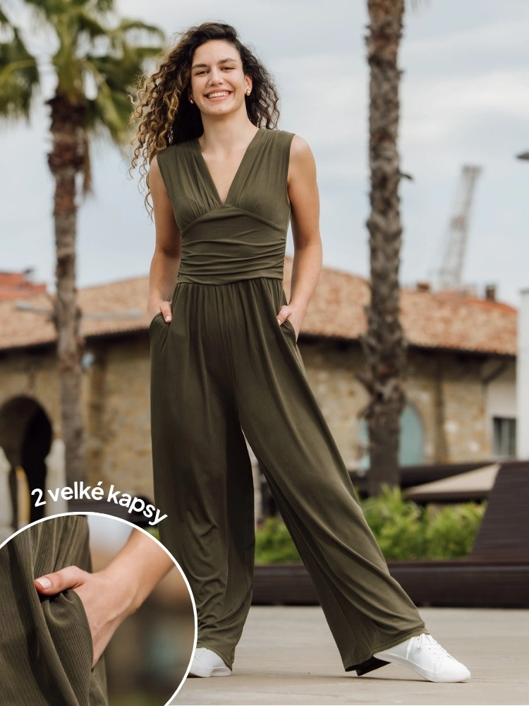Dlouhá kombinéza Olive