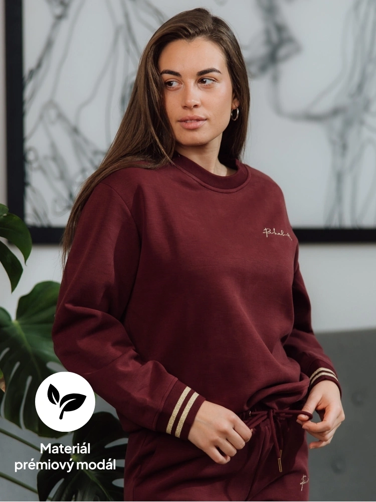 Modal oversize mikina Bordo