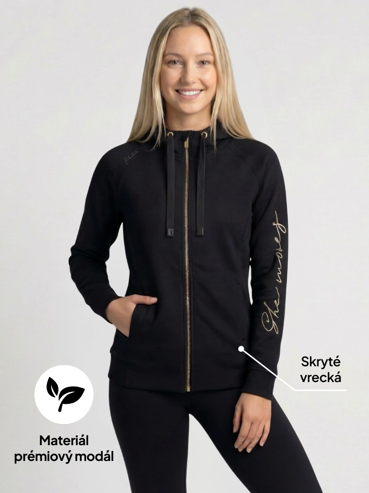 Modal přiléhavá mikina s kapucí activa Etna Gold