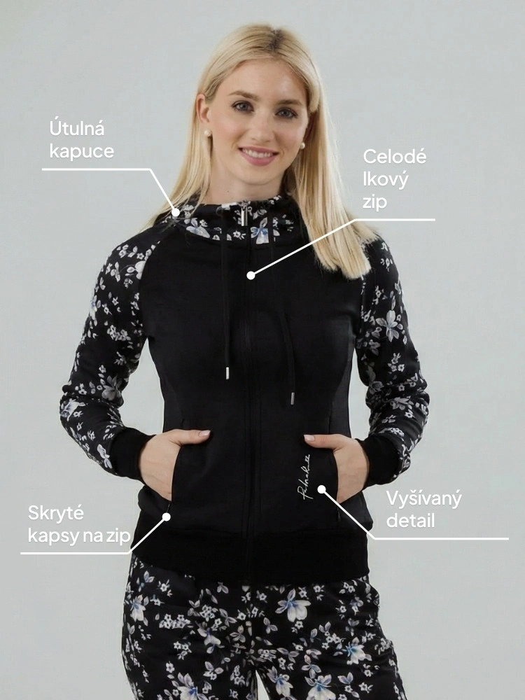 Mikina na zip Midnight