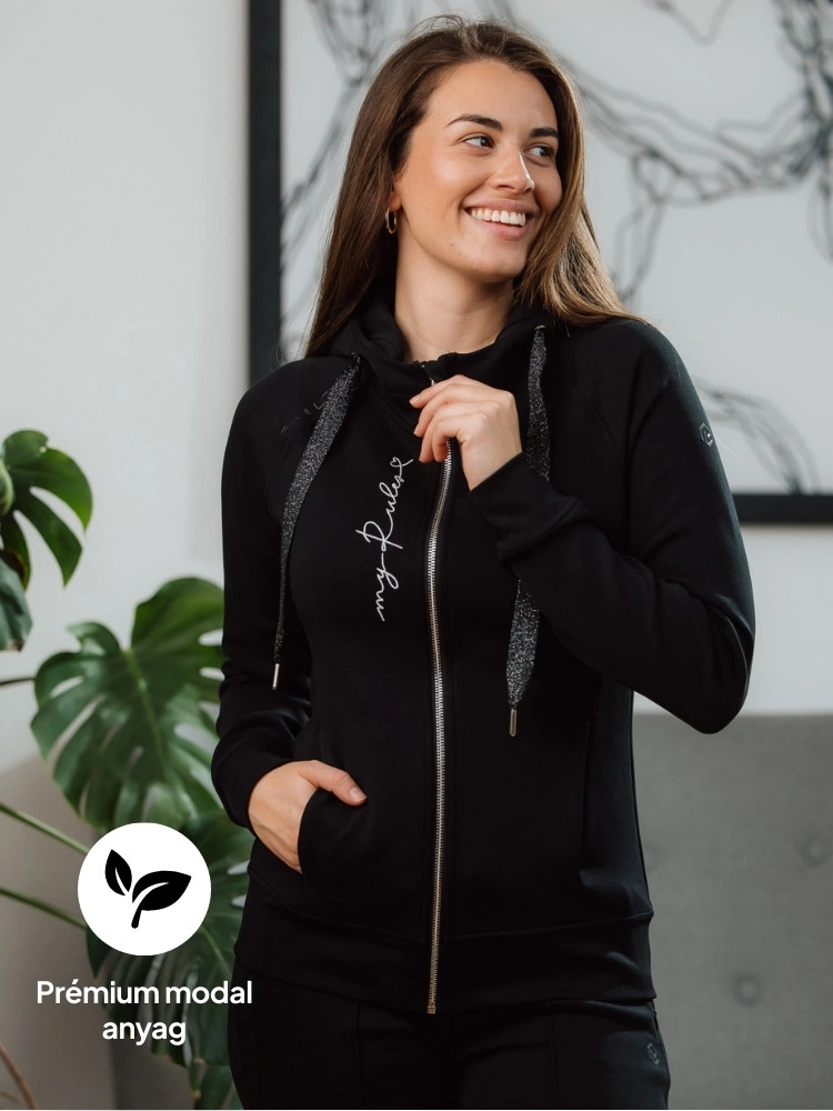 Modal karcsúsított kapucnis pulóver Etna