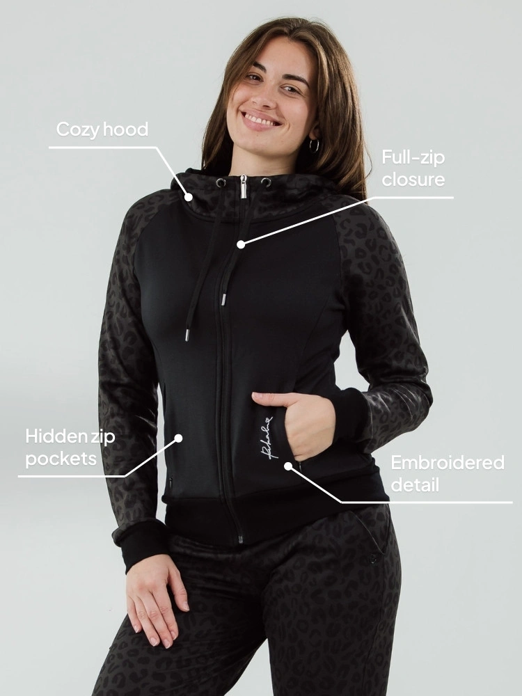 Cipzáras kapucnis pulóver Zambia