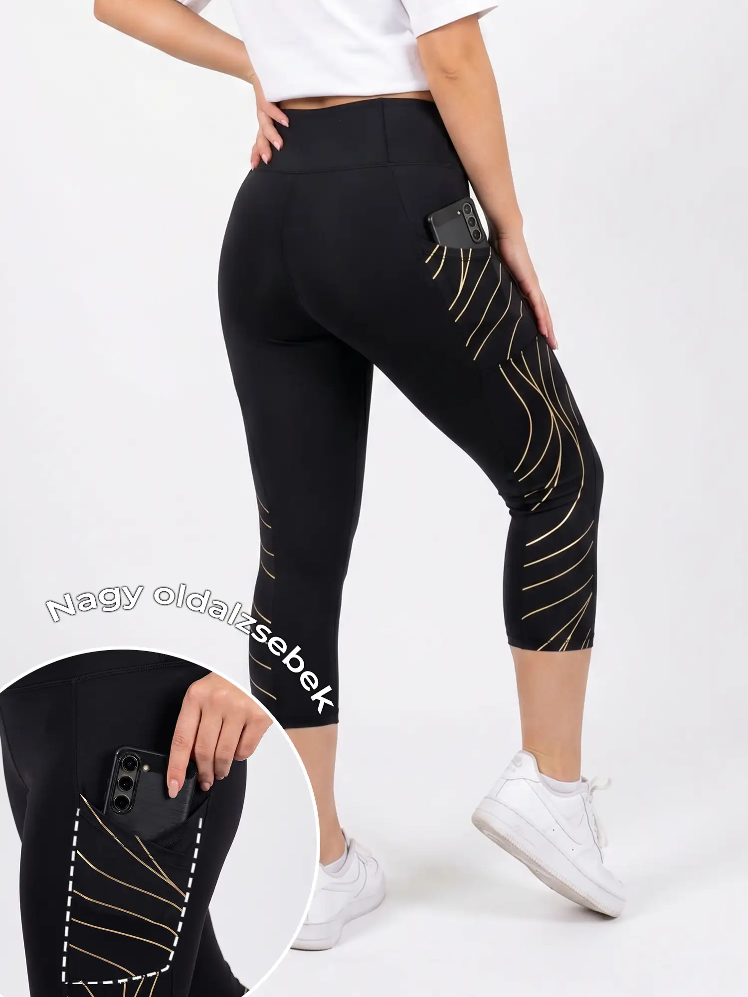 Capri leggings Gliss Gold zsebekkel