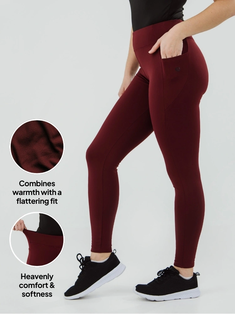 Leggings termici Bordo