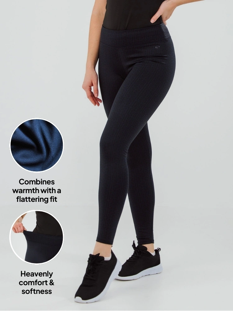 Leggings termici Navy Frame