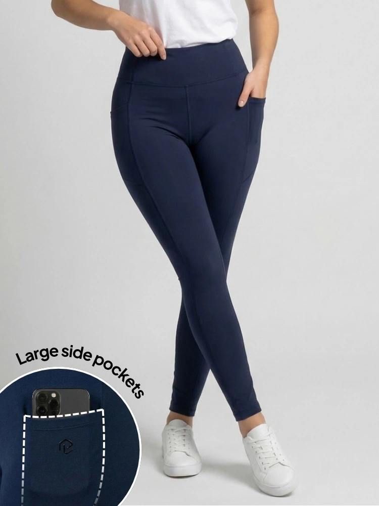 Legginsy z kieszeniami Navy