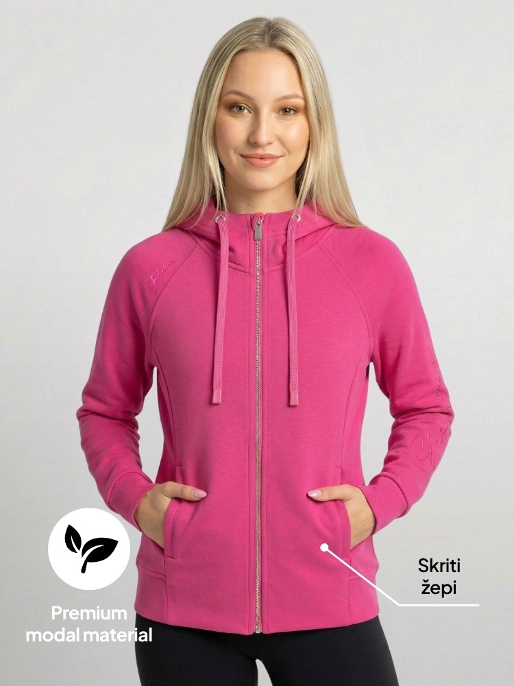 Modal jopica na zadrgo activa Hot Pink