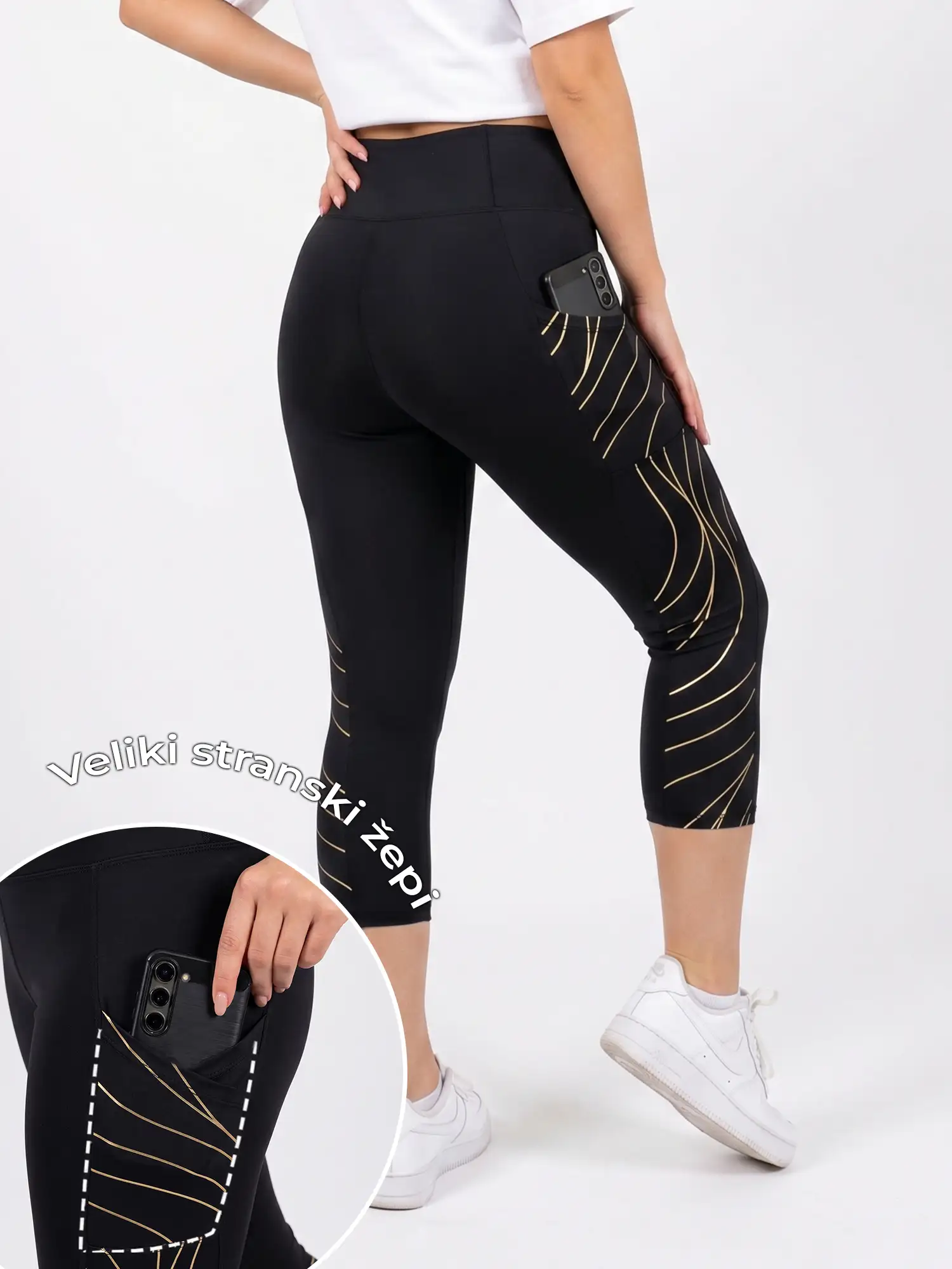 Capri pajkice Gliss Gold z žepom