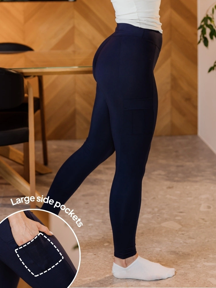 Leggings with cargo pockets Navy