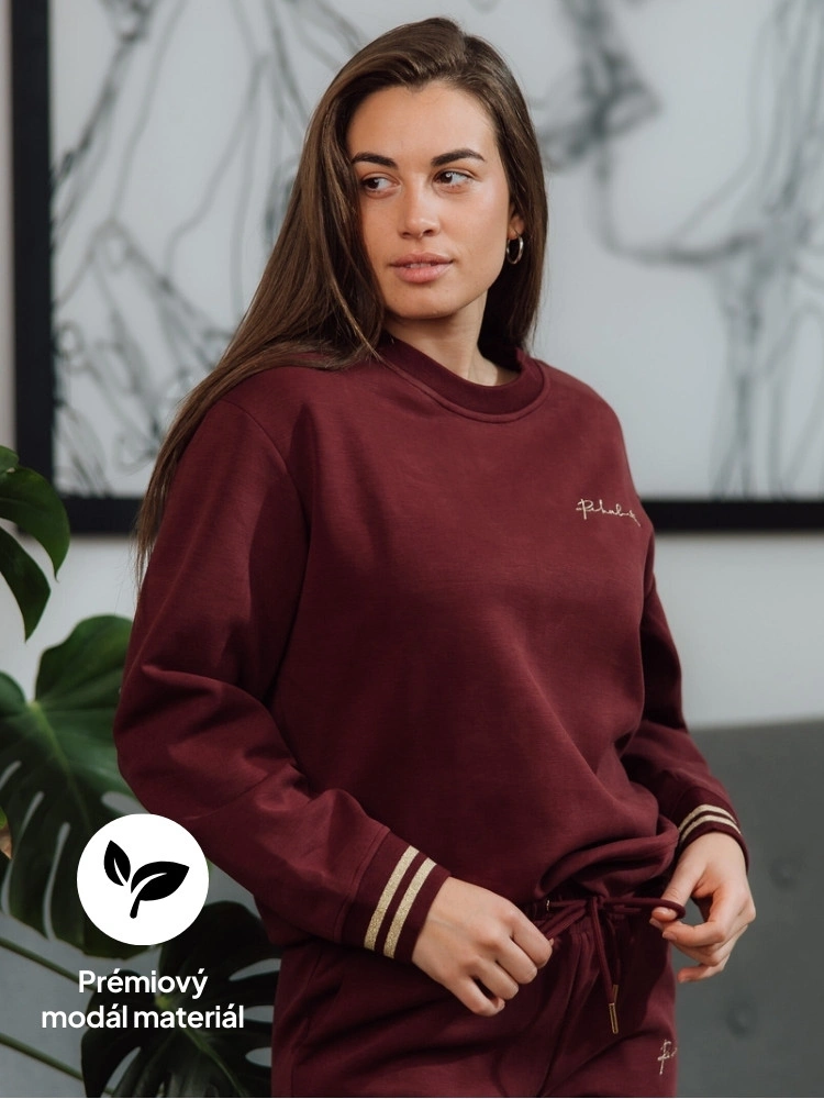 Modal oversize sveter Bordo