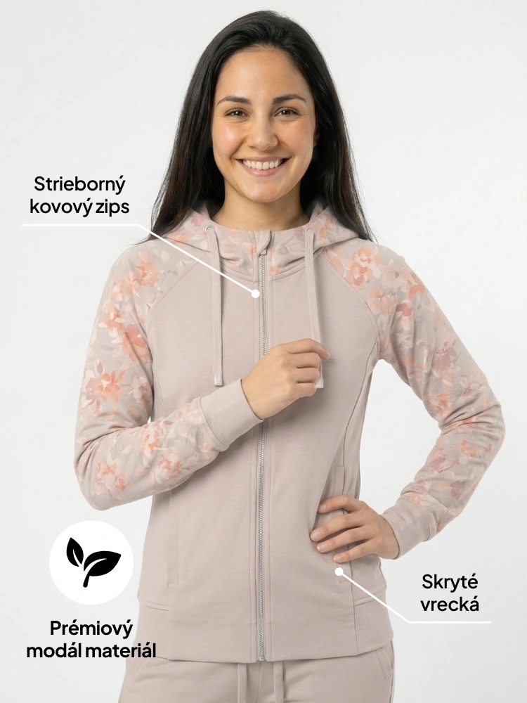 Modal priliehavá mikina s kapucňou activa Poeme