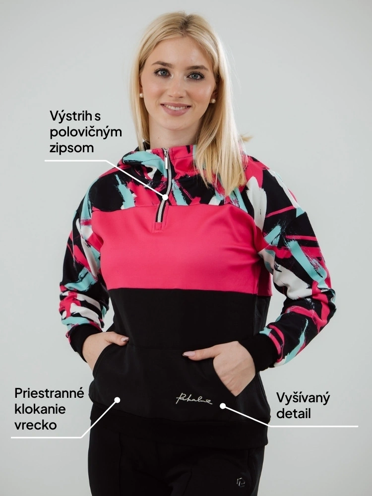 Mikina s polovičným zipsom Berry