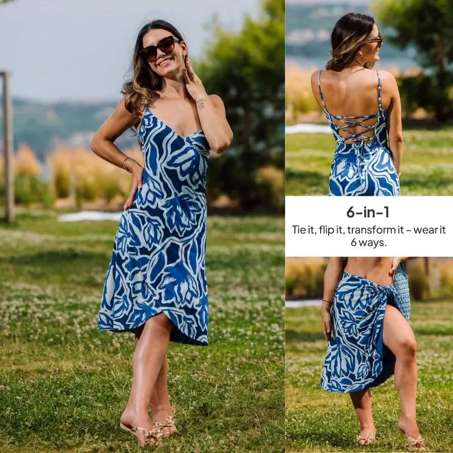 SunFlip dress 6-in-1 Azure