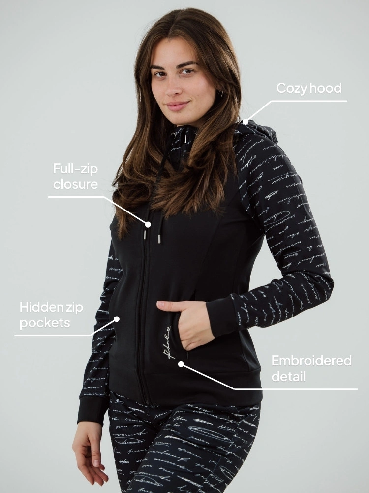 Full zip hoodie Ink